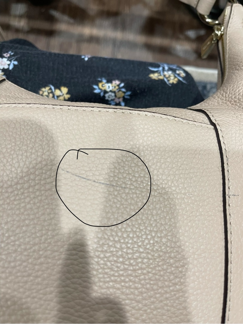 MICHAEL Michael Kors Pebbled Leather Hobo in Rose Beige, Gold Tone Hardware - Picture 14 of 14